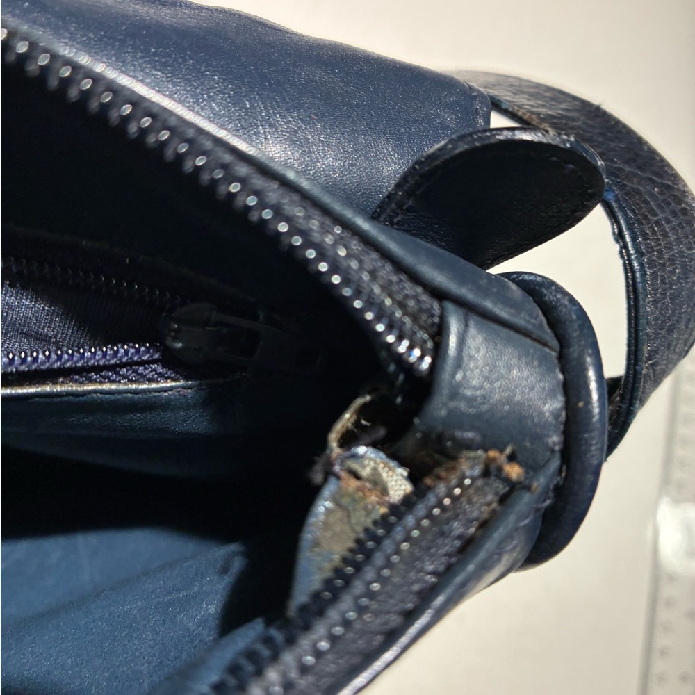 Fendi vintage Blue Leather Shoulder Bag - Picture 11 of 15